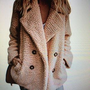 Teddy Bear Fuzzy Fleece Jacket Coat